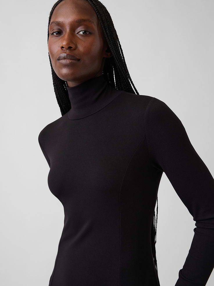Image 4 of 5, Mockneck Mini Dress