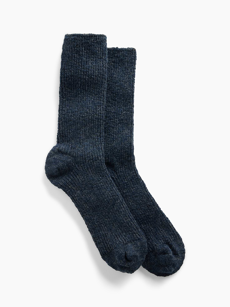 Image 1 of 2, Soft, stretch knit crew socks., Reinforced toe and heel., This product was made in a factory that invests in gender equity and women’s empowerment through RISE. Learn more at gapinc.com/equity ., Product #1185712