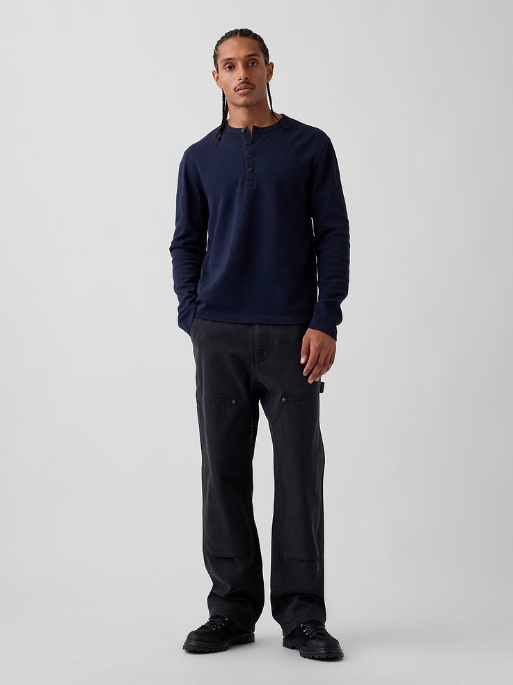 Image 2 of 5, Waffle Henley T-Shirt