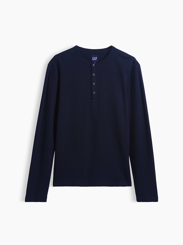 Image 5 of 5, Waffle Henley T-Shirt