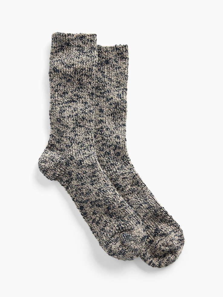 Image 1 of 2, Soft, stretch knit crew socks., Reinforced toe and heel., This product was made in a factory that invests in gender equity and women’s empowerment through RISE. Learn more at gapinc.com/equity ., Product #1185712