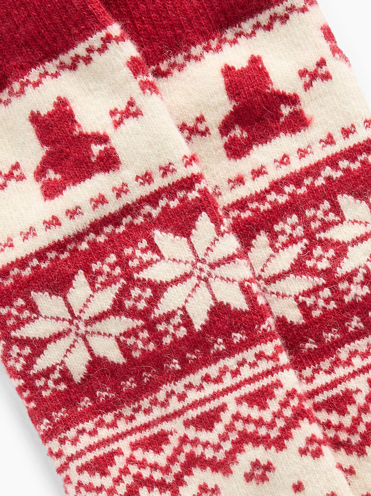 Image 2 of 2, Wool-Blend Brannan Bear Fair Isle Crew Socks