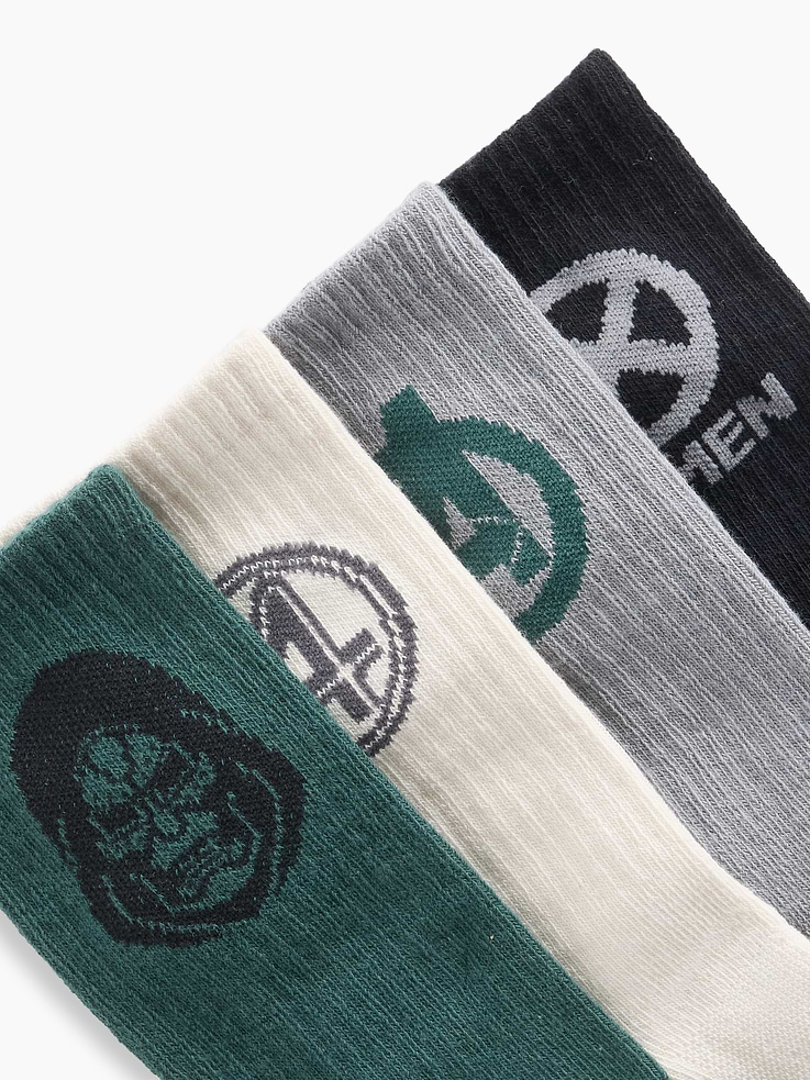 Image 2 of 2, Kids Marvel Crew Socks (4-Pack)