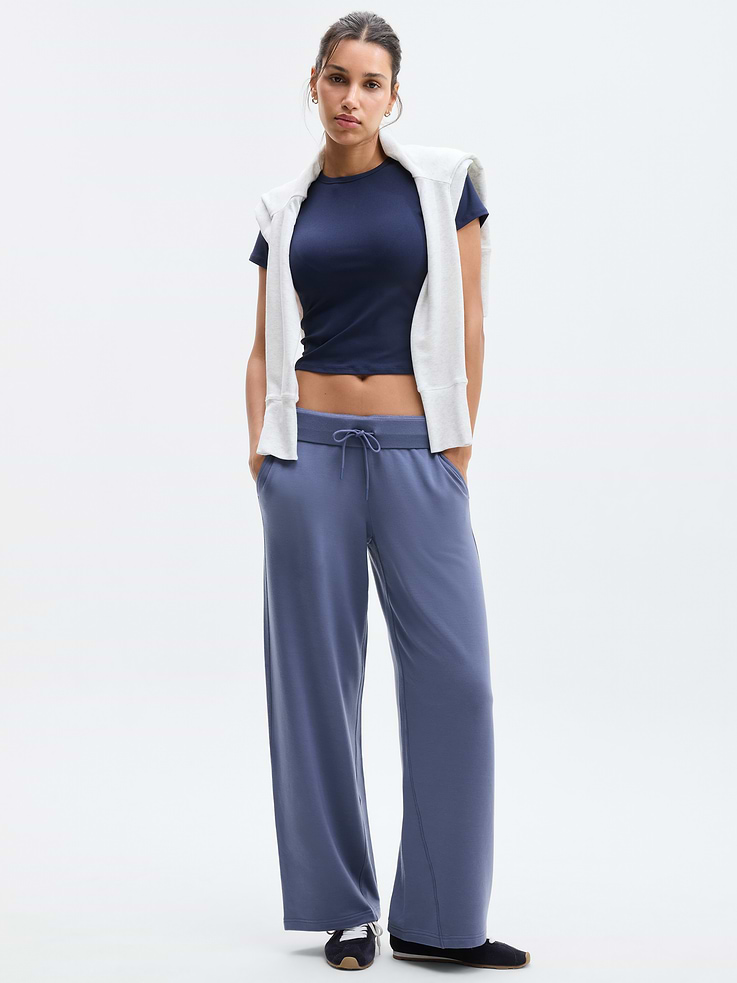 Image 1 of 6, FOR: Restoration and rejuvenation, FEEL: Super-soft Brushed Nirvana is extra cozy, FAVE: Tie-up drawstrings hidden in the inner waistband make customizing your fit a cinch, Product #1177199