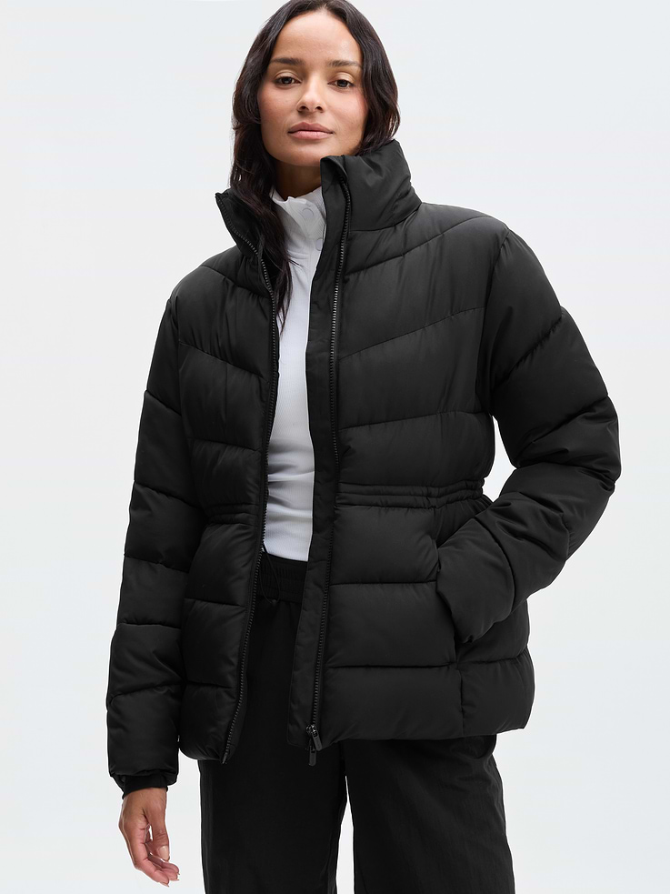 Image 1 of 6, FOR: Bundling up on your workday commute or weekend travels, from meetings to meetups, FEEL: Sleek, water-repellent shell with lofty, warm insulation, FAVE: Removable hood with adjustable cinch, Cinchable waist for a customizable fit, Thumbholes for added coverage, Product #1178719