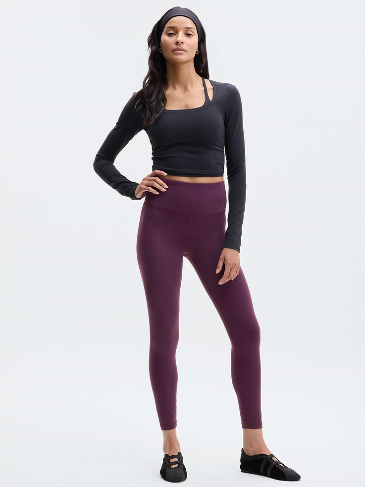 Image 1 of 4, FOR: Your yoga flow and sessions in the studio, FEEL: Powervita fabric is buttery soft with support that feels like a gentle hug, FAVE: Unpinchable three-layer waistband with mesh inner lining streamlines and supports, Back drop-in pocket to stash your essentials, Limited seams for a distraction-free practice, Made with our customer-obsessed, second-skin Powervita fabric, our yoga leggings/pants are designed for your ultimate distraction-free practice, Product #599750
