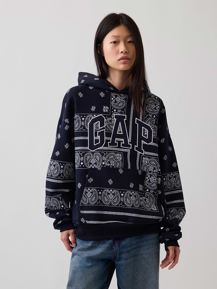 Image 6 of 8, Adult VintageSoft Bandana Oversized Logo Hoodie