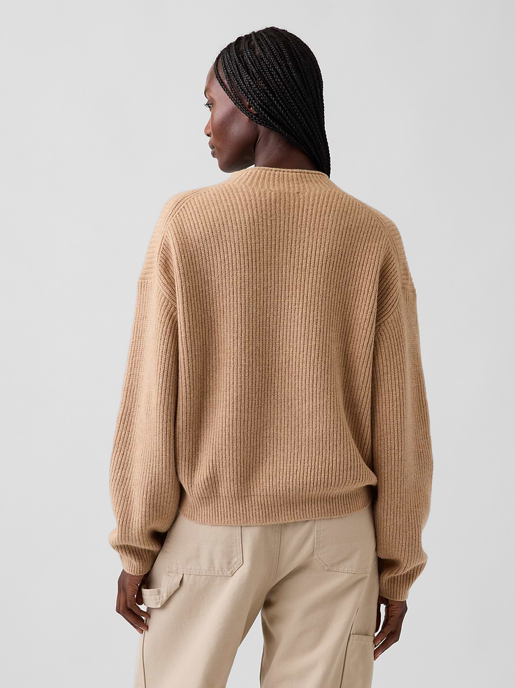 Image 3 of 5, CashSoft Oversized Rollneck Sweater