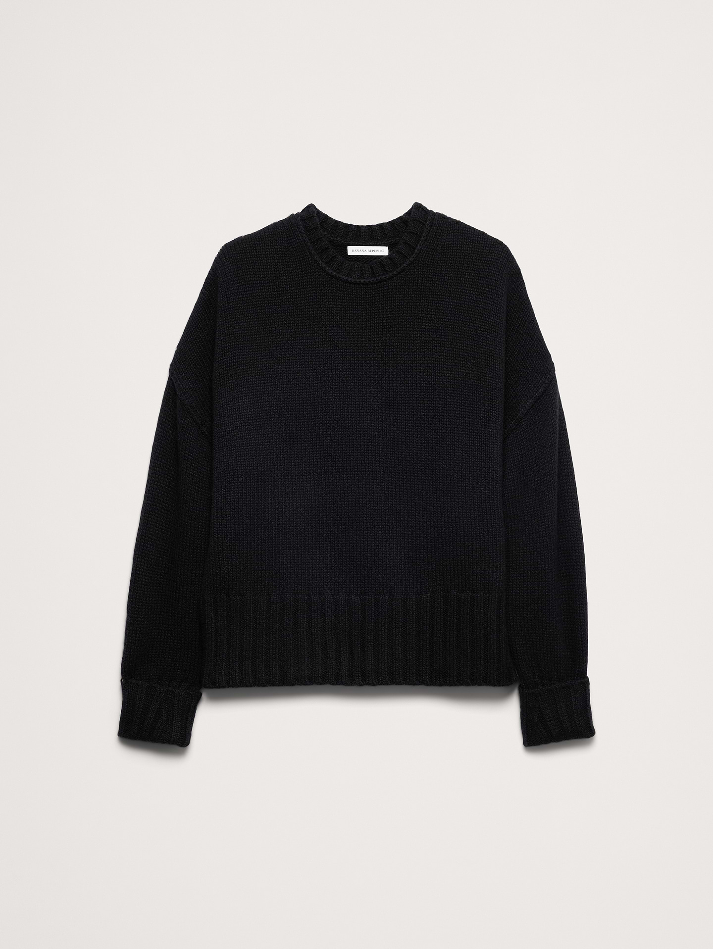 Image 5 of 5, Italian Merino-Blend Crew-Neck Sweater
