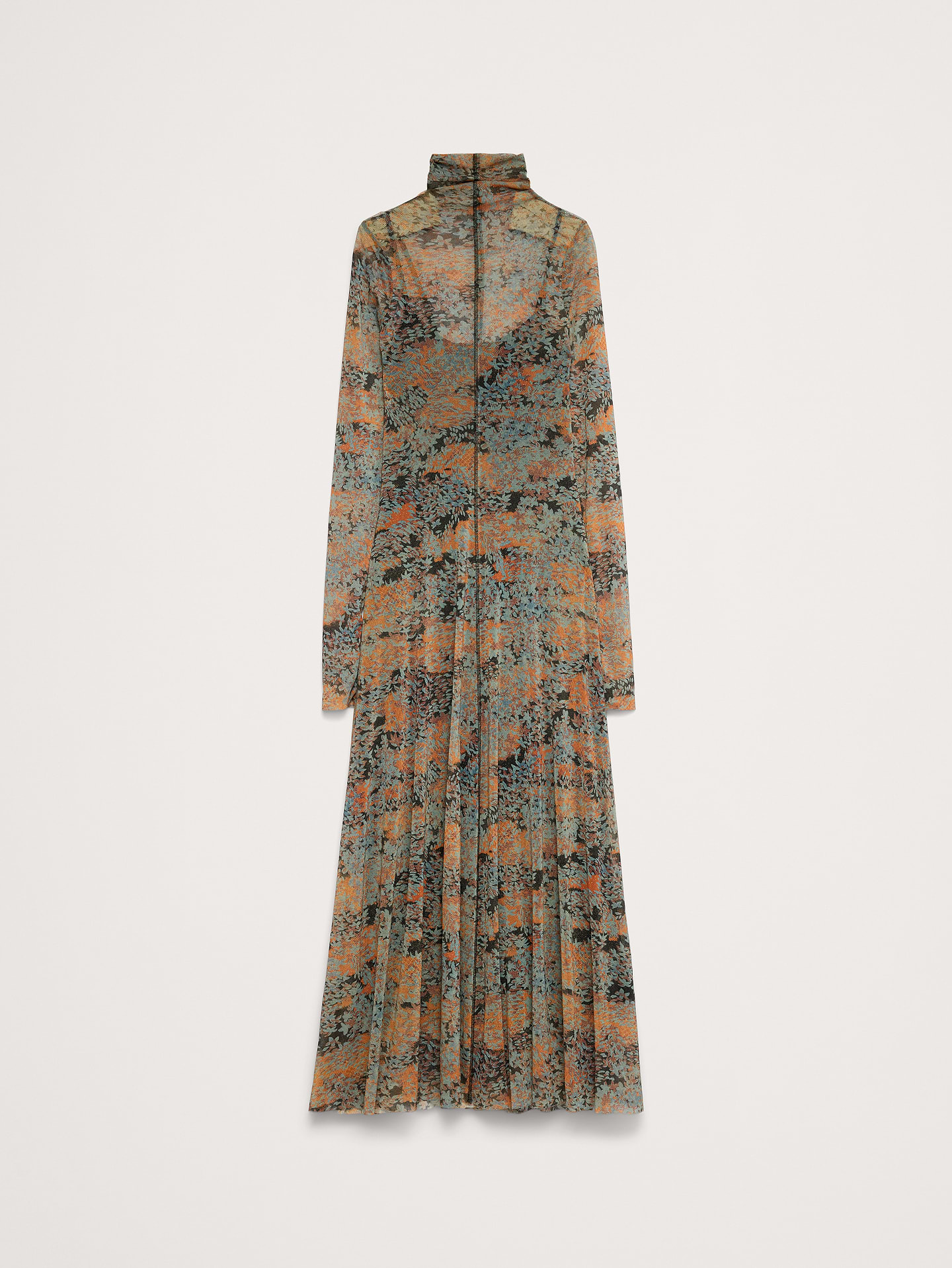 Image 5 de 8, Robe longue en tissu à mailles à manches longues