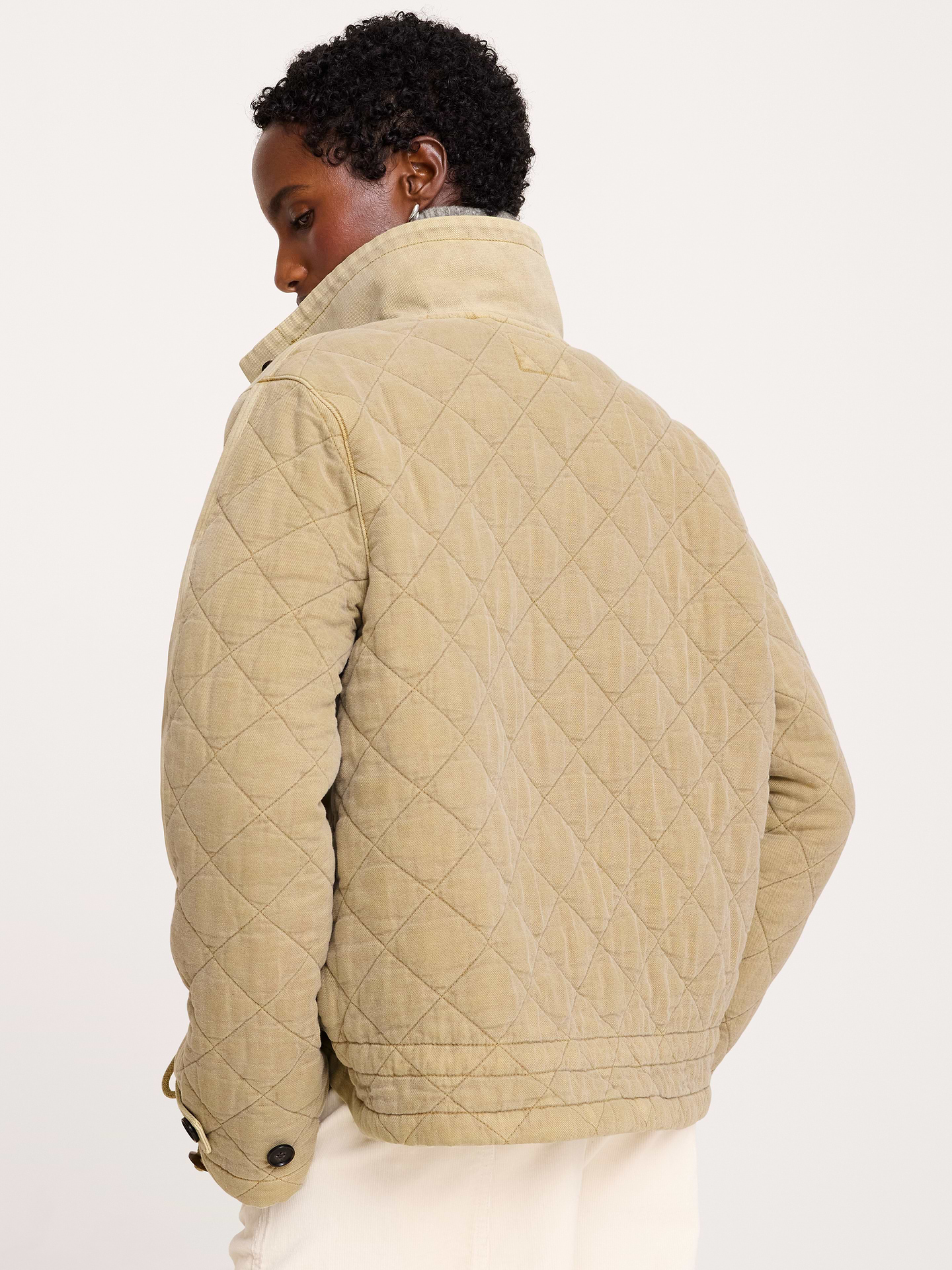 Image 2 of 7, Quilted Cotton-Linen Utility Jacket