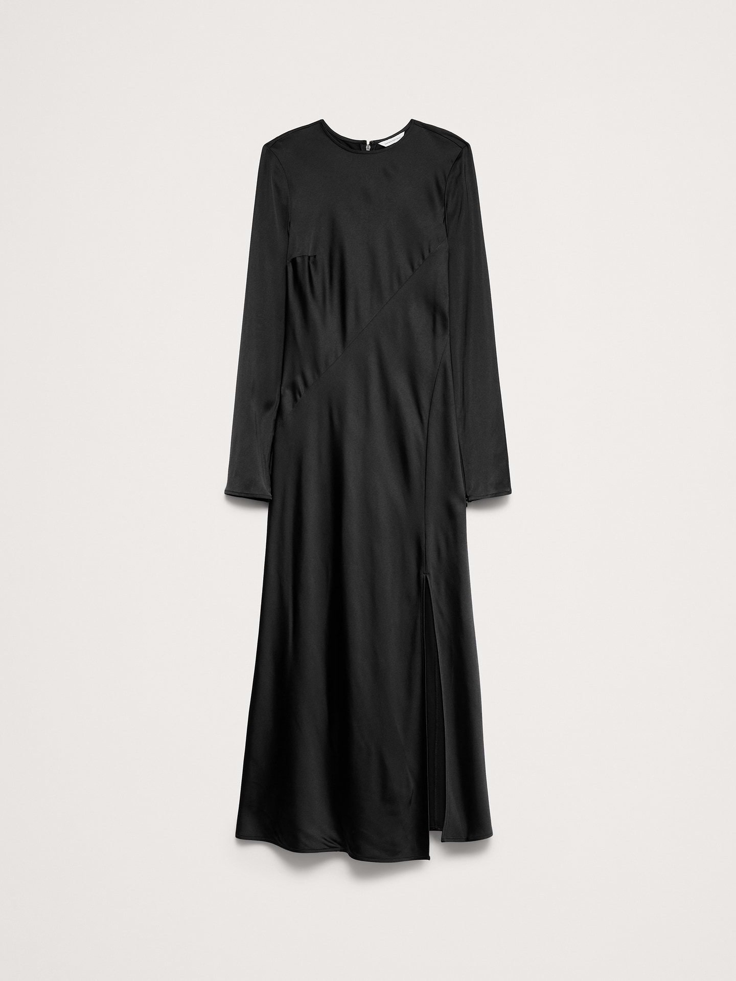 Image 8 de 8, Robe longue coupée en biais avec fente en satin extensible