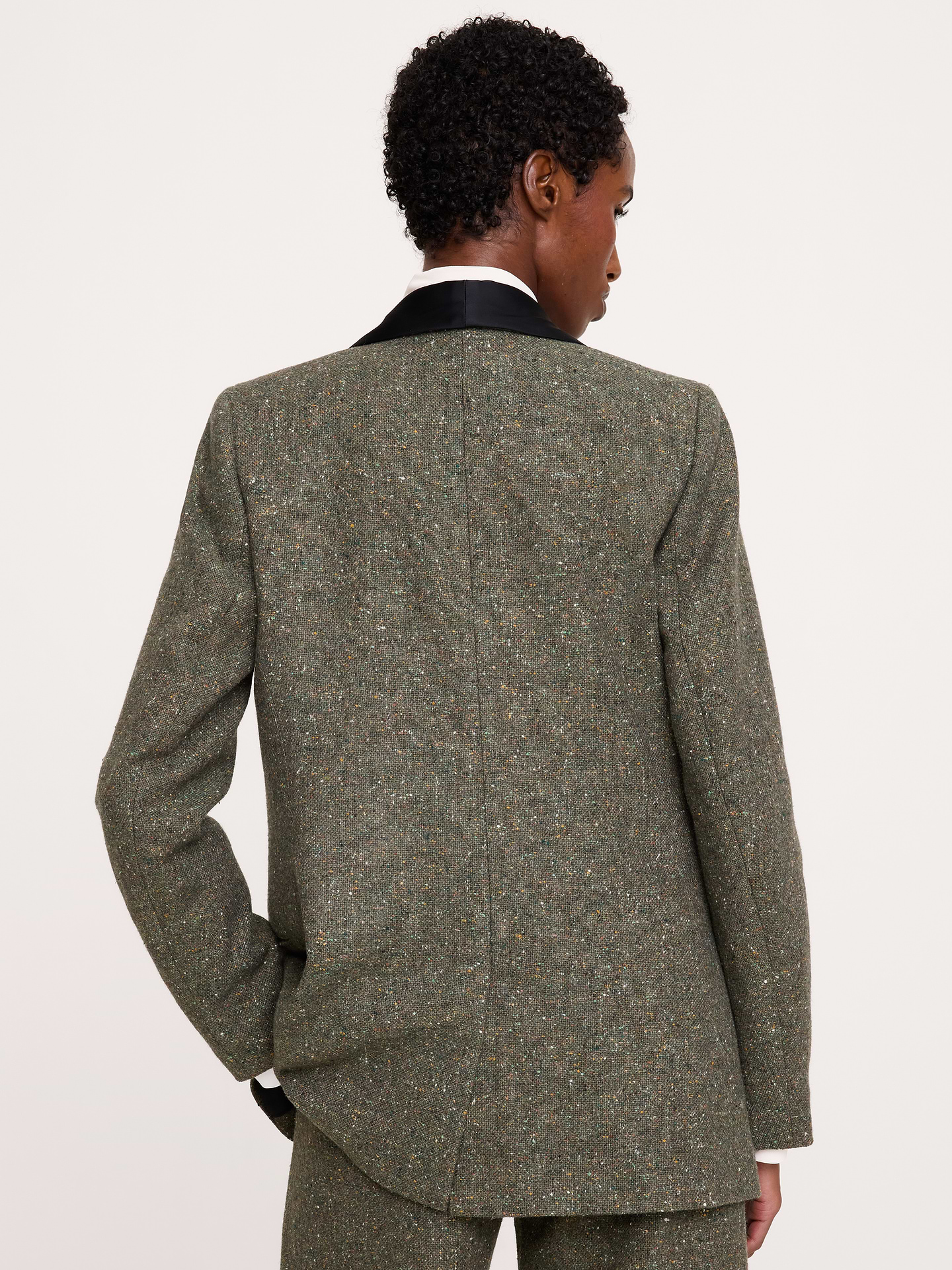 Image 3 of 7, Italian Wool-Blend Donegal Tuxedo Jacket