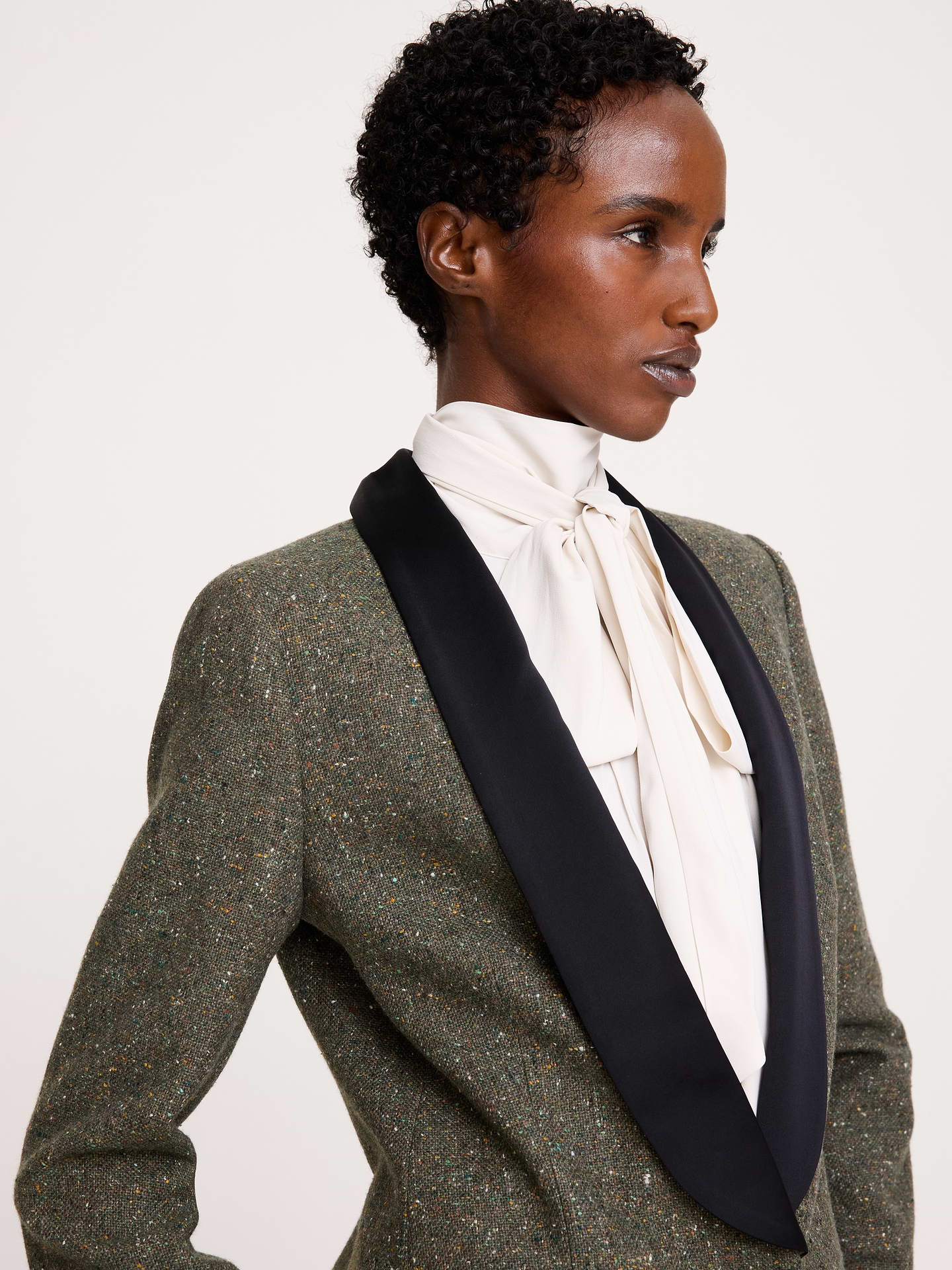 Image 4 of 7, Italian Wool-Blend Donegal Tuxedo Jacket