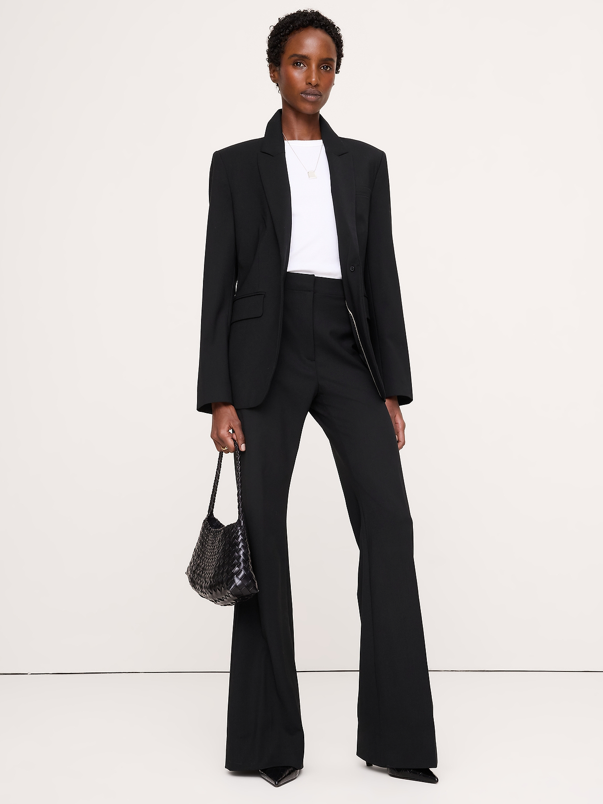 Ultra High-Rise Flare Italian Lightweight Wool Pant | Banana Republic