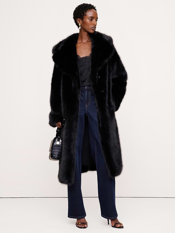 Faux Fur Long Coat