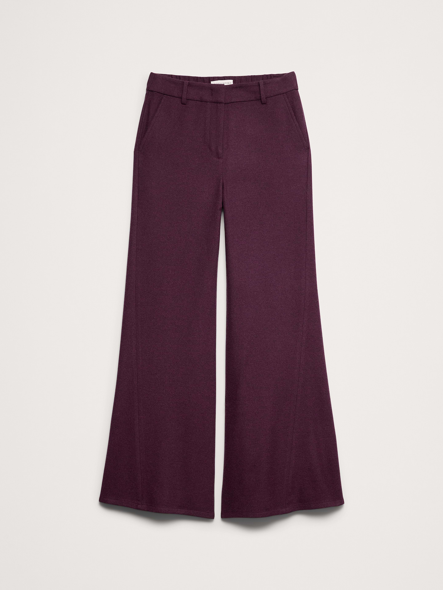 Image 5 of 8, High-Rise Flare Italian Flannel Pant