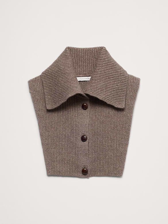 Wool-Cotton Dickie Collar