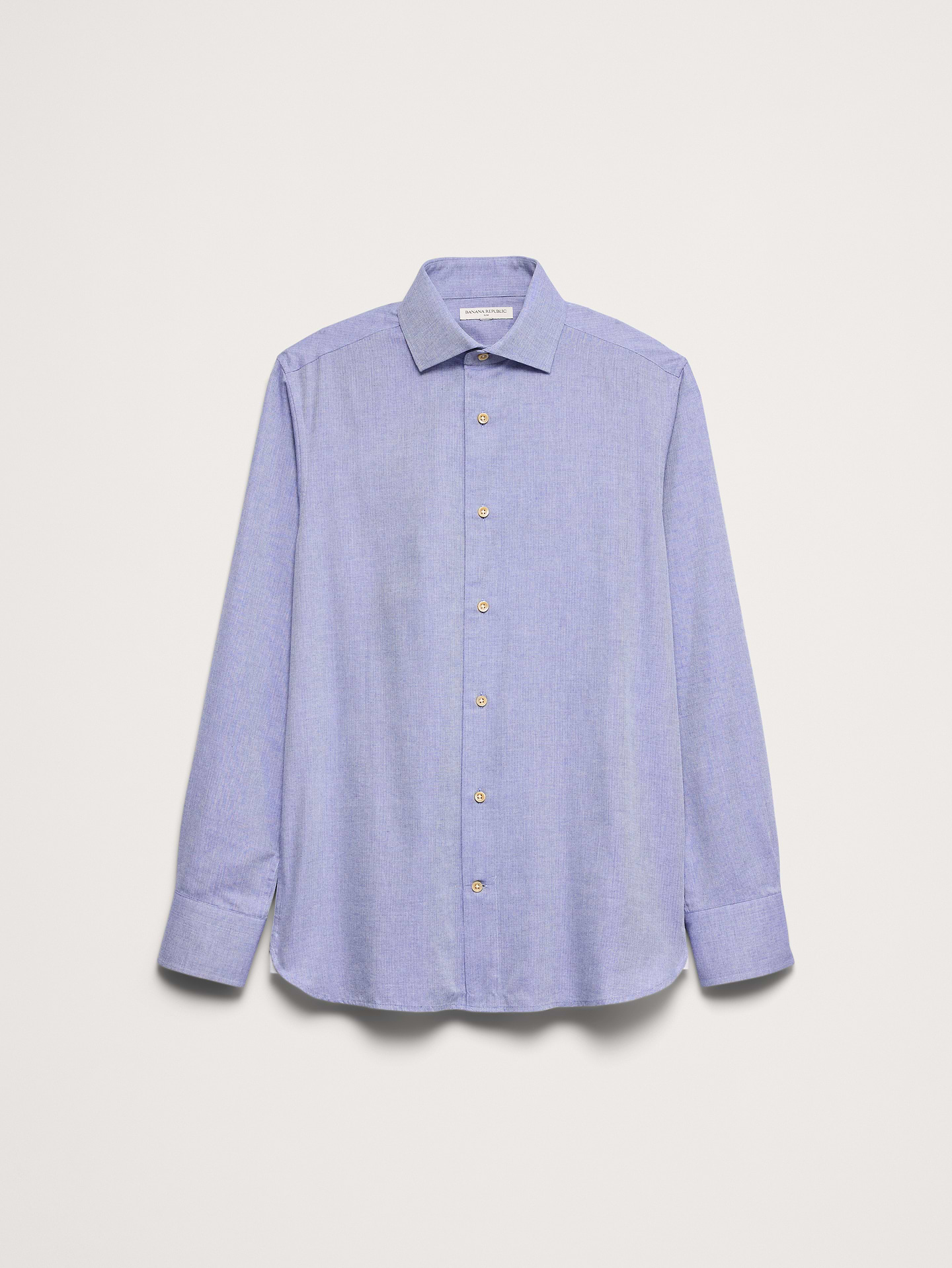 Image 6 de 6, Chemise habillée coupe ajustée en coton et cachemire
