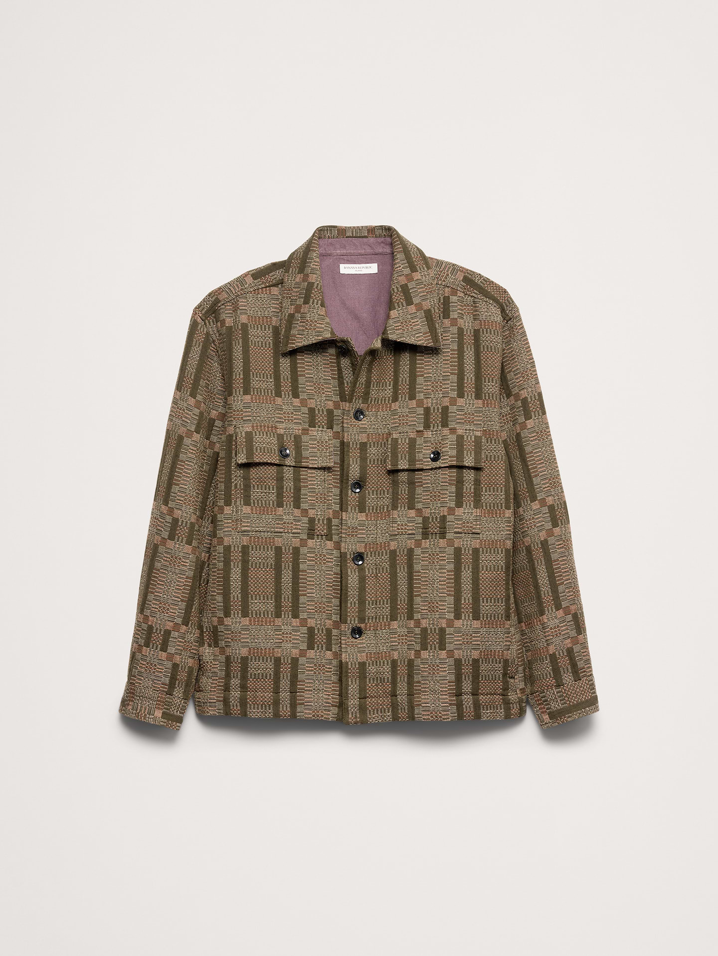 Image 5 of 7, Relaxed-Fit Cotton Jacquard Overshirt