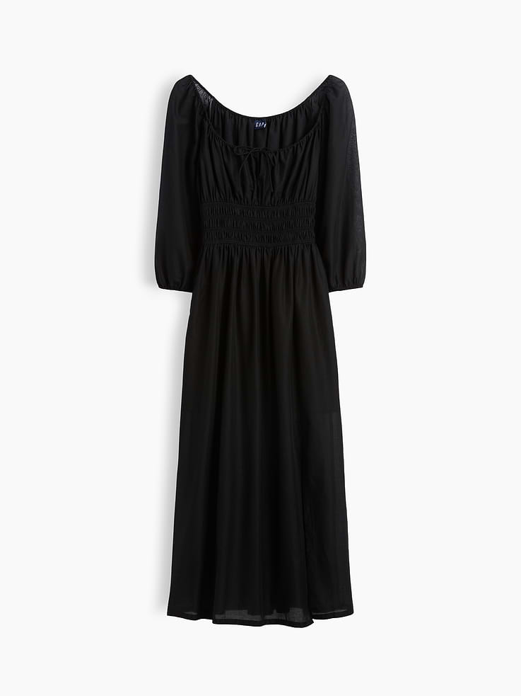 Image 5 of 5, Voile Smocked-Waist Maxi Dress