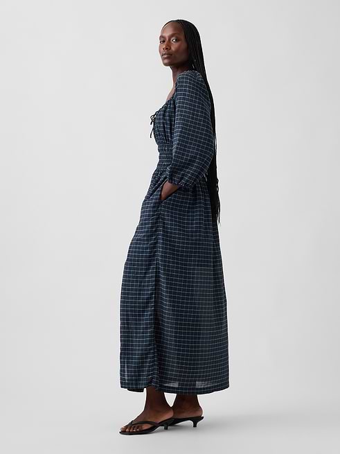 gap grey maxi dress Voile Smocked-Waist cheap Lavender Prom Dresses