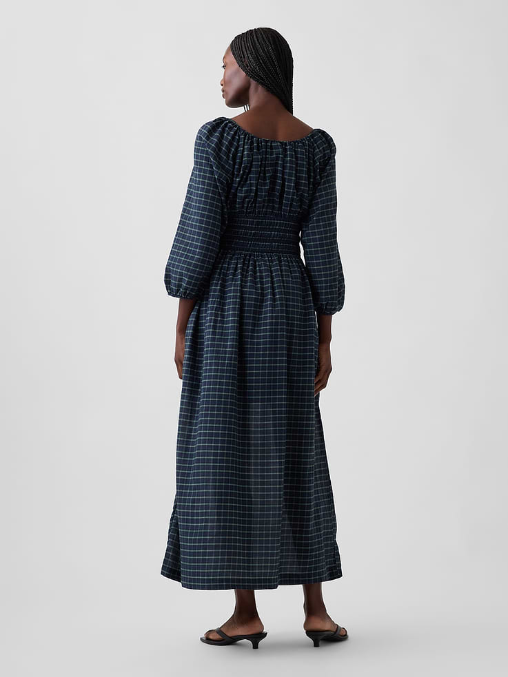 Image 2 of 5, Voile Smocked-Waist Maxi Dress