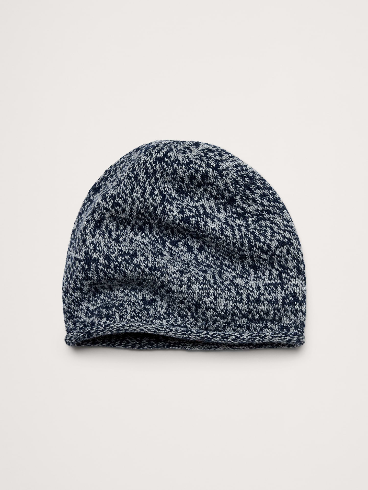 Image 1 of 1, Our take on the season's rolled beanie styles, this one is knitted from a blend of Merino wool and soft cotton with beautiful dimension., Product #907043