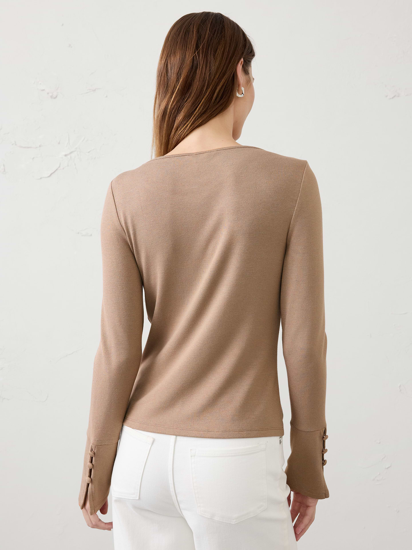 Image 2 of 4, Soft Luxe Button-Cuff Top