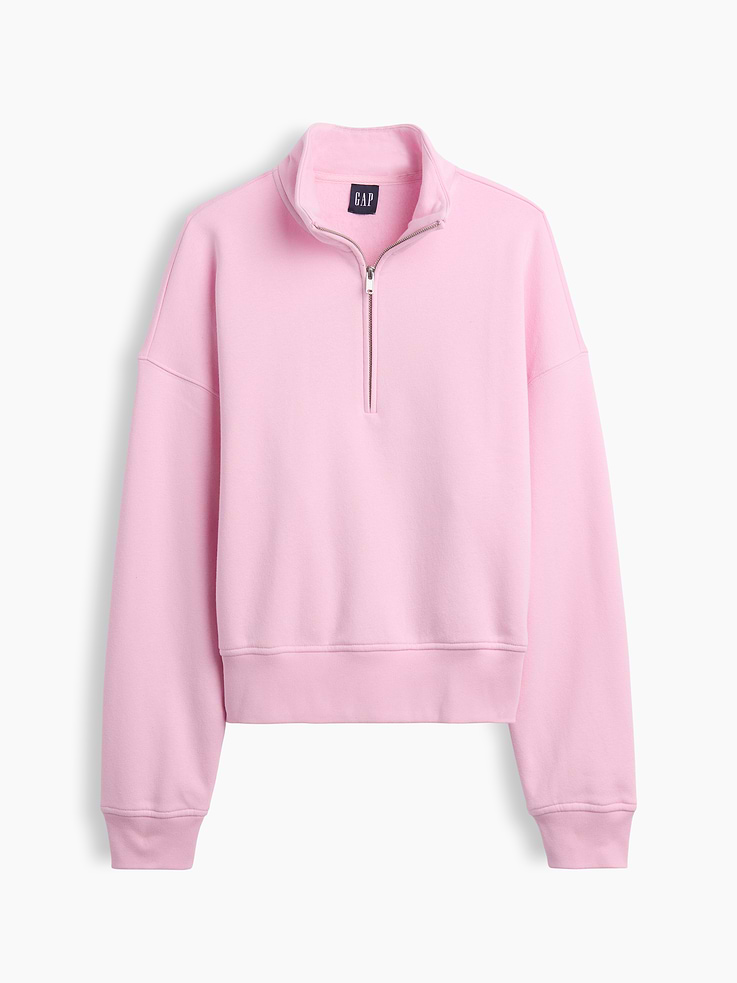 Image 3 of 3, VintageSoft Oversized Half-Zip Wedge Pullover