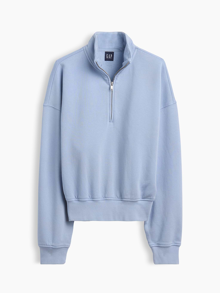 Image 7 of 7, VintageSoft Oversized Half-Zip Wedge Pullover
