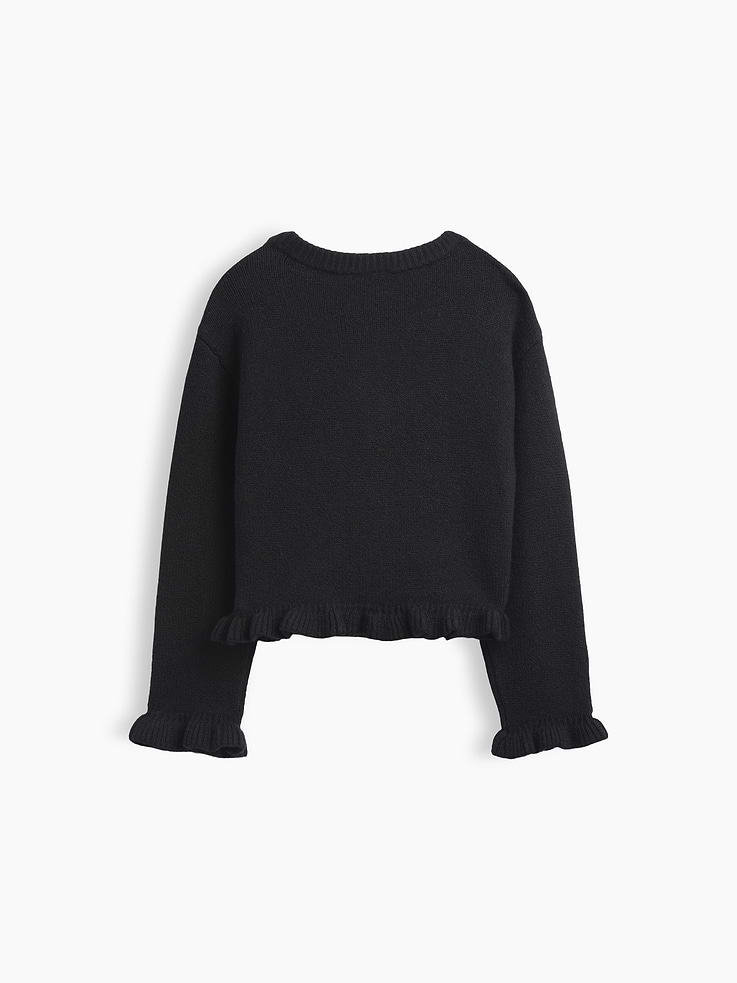 Image 3 of 4, Baby & Toddler CashSoft Ruffle Cardigan Sweater