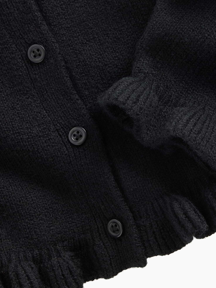 Image 4 of 4, Baby & Toddler CashSoft Ruffle Cardigan Sweater