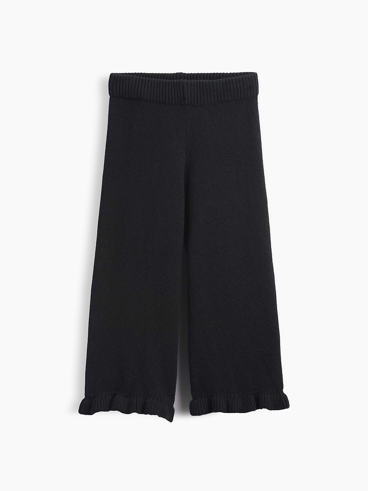 Image 2 of 4, CashSoft Ruffle Wide-Leg Pants