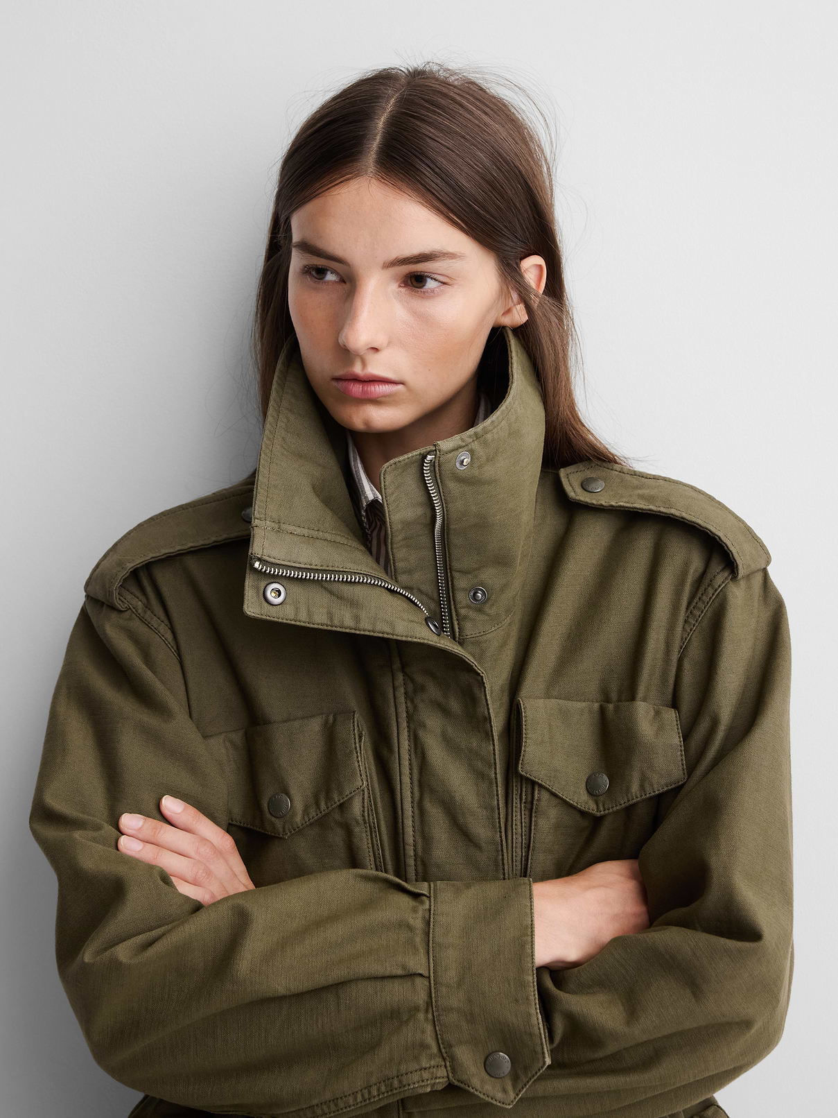 Jacket ￼GAP S P Gap × A.P.C. Oversized Utility Jacket | Gap