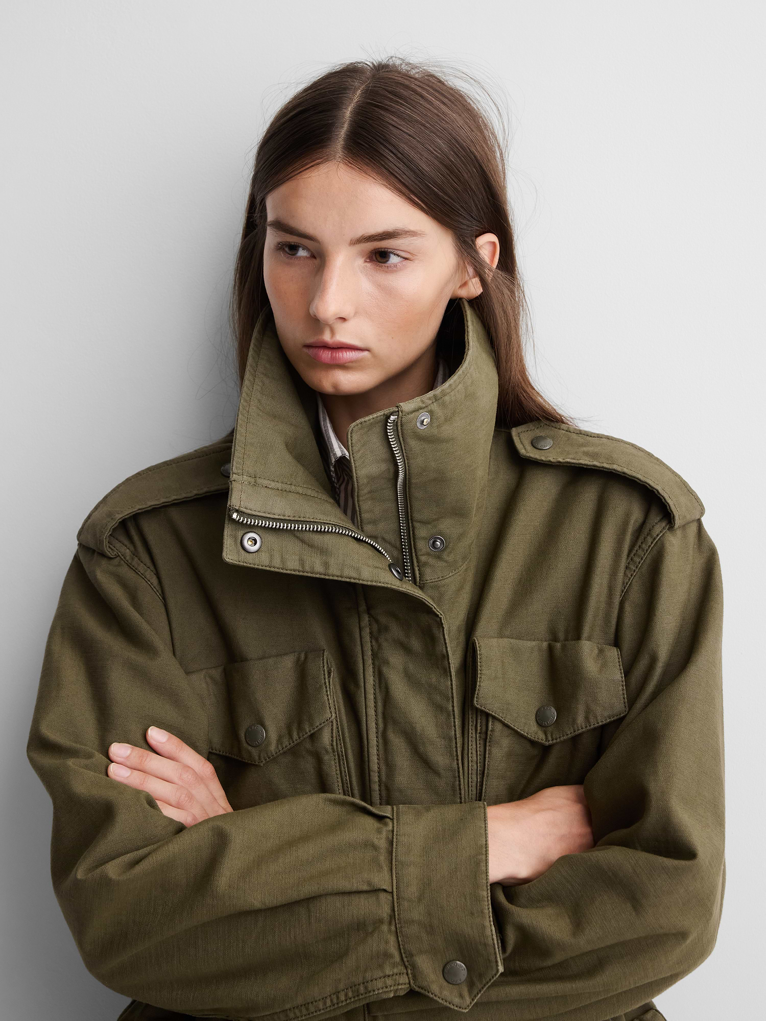 Jacket ￼GAP S P Gap × A.P.C. Oversized Utility Jacket | Gap