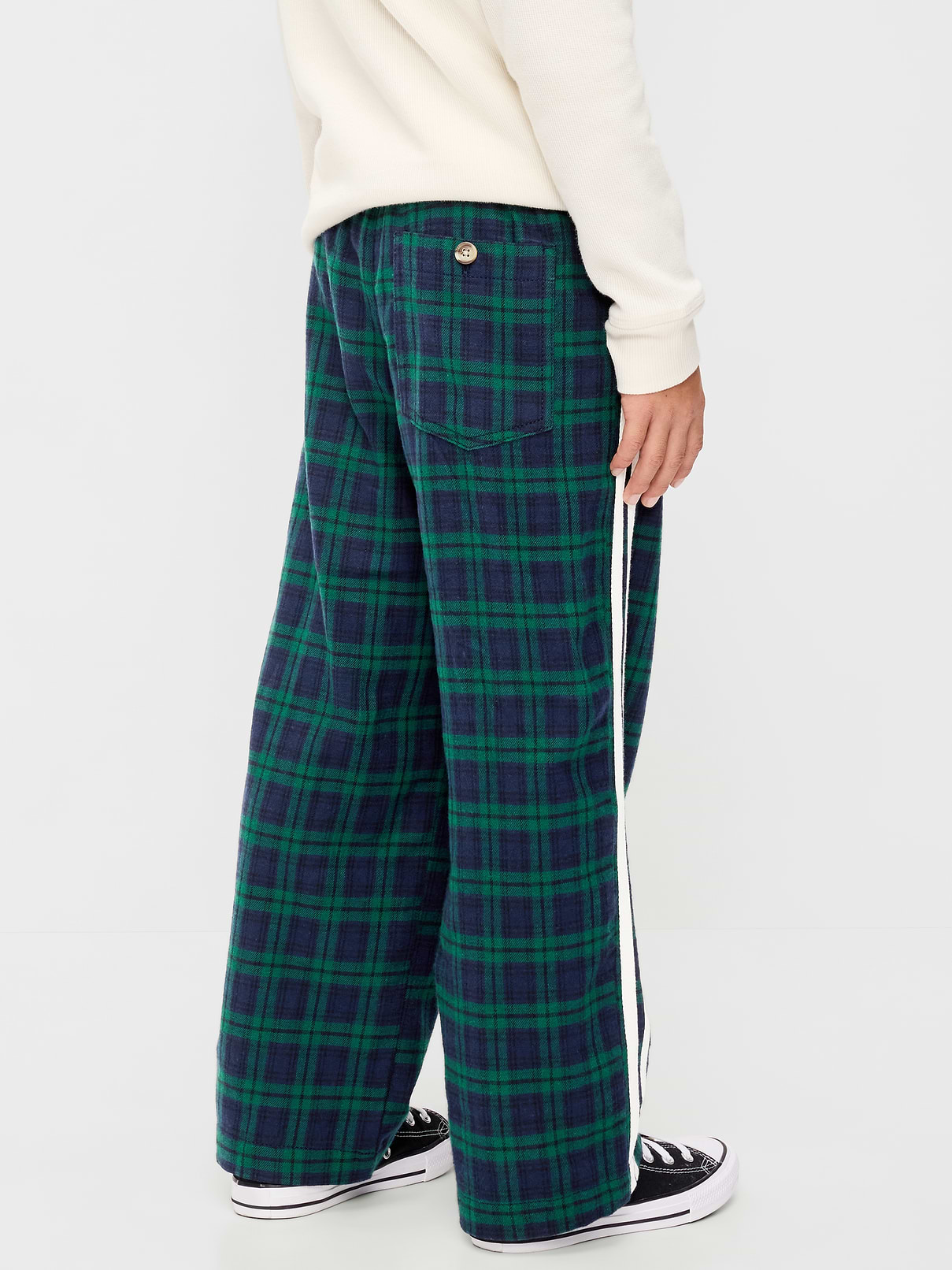 Image 2 of 5, Pull-On Baggy Plaid Flannel Pants for Boys