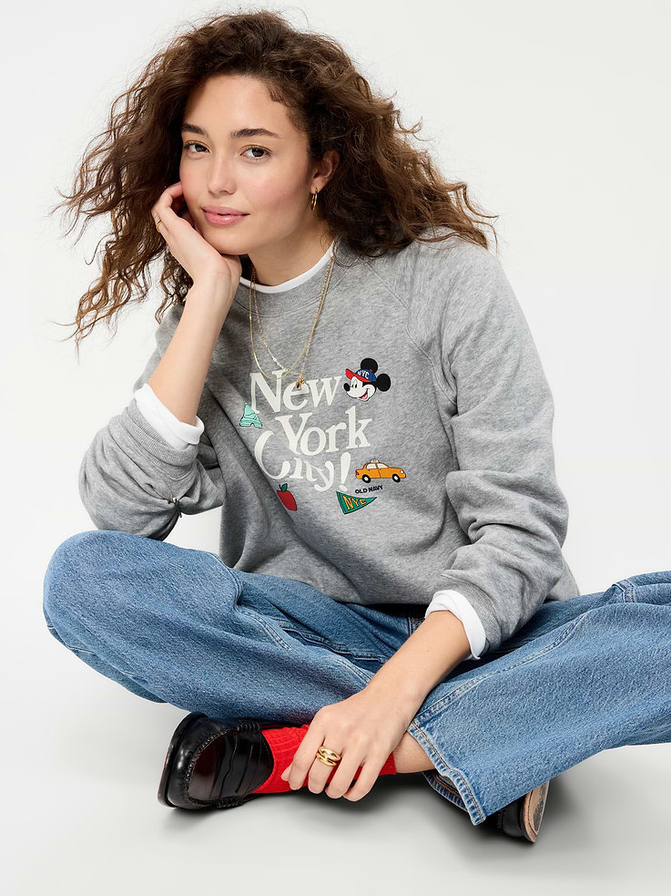 Image 3 of 9, Old Navy x Disney Oversized Raglan Sweatshirt for Women