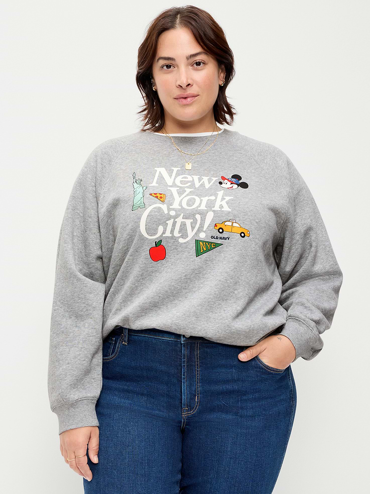 Image 6 of 9, Old Navy x Disney Oversized Raglan Sweatshirt for Women