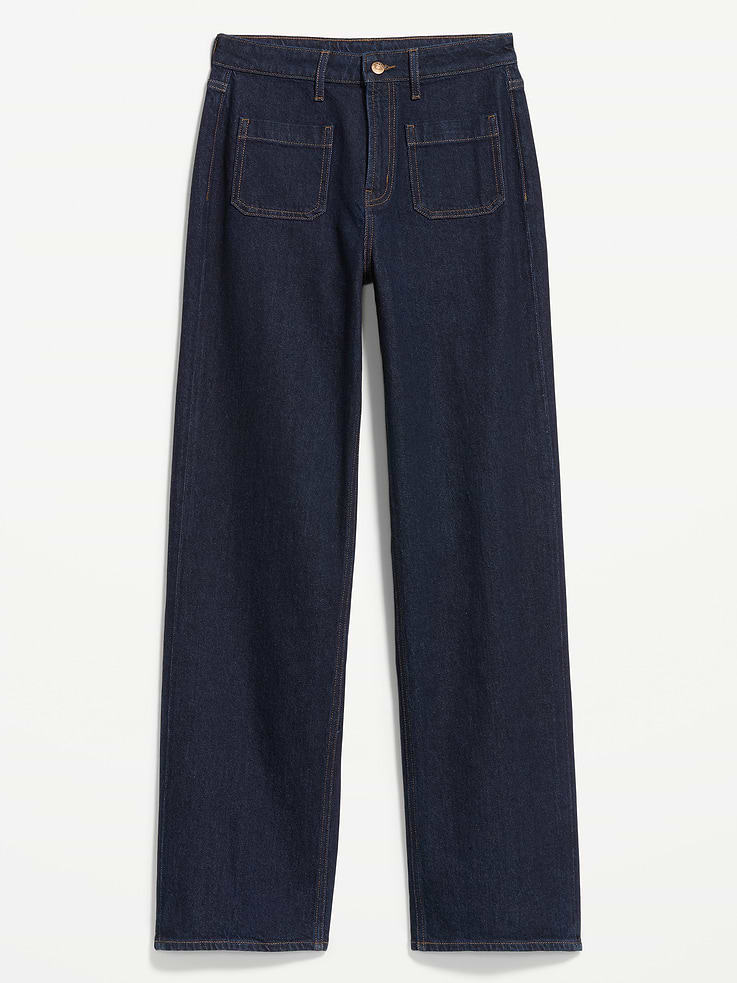 Image 10 of 11, Extra High-Waisted Wide-Leg Jeans