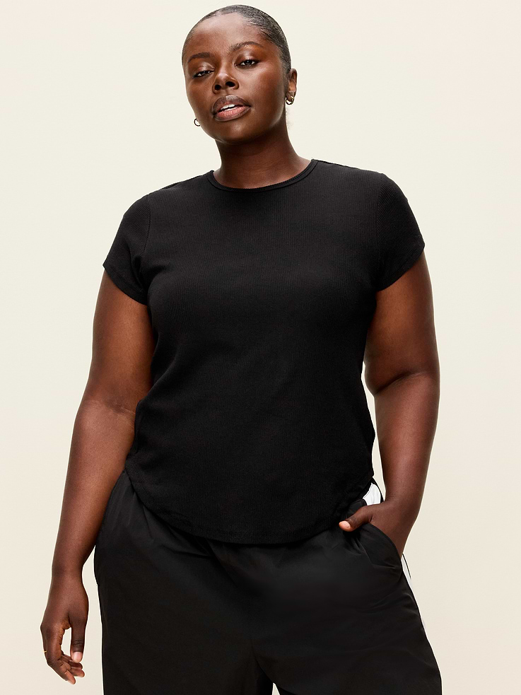 Image 8 of 10, CloudLite Crew-Neck Ribbed T-Shirt