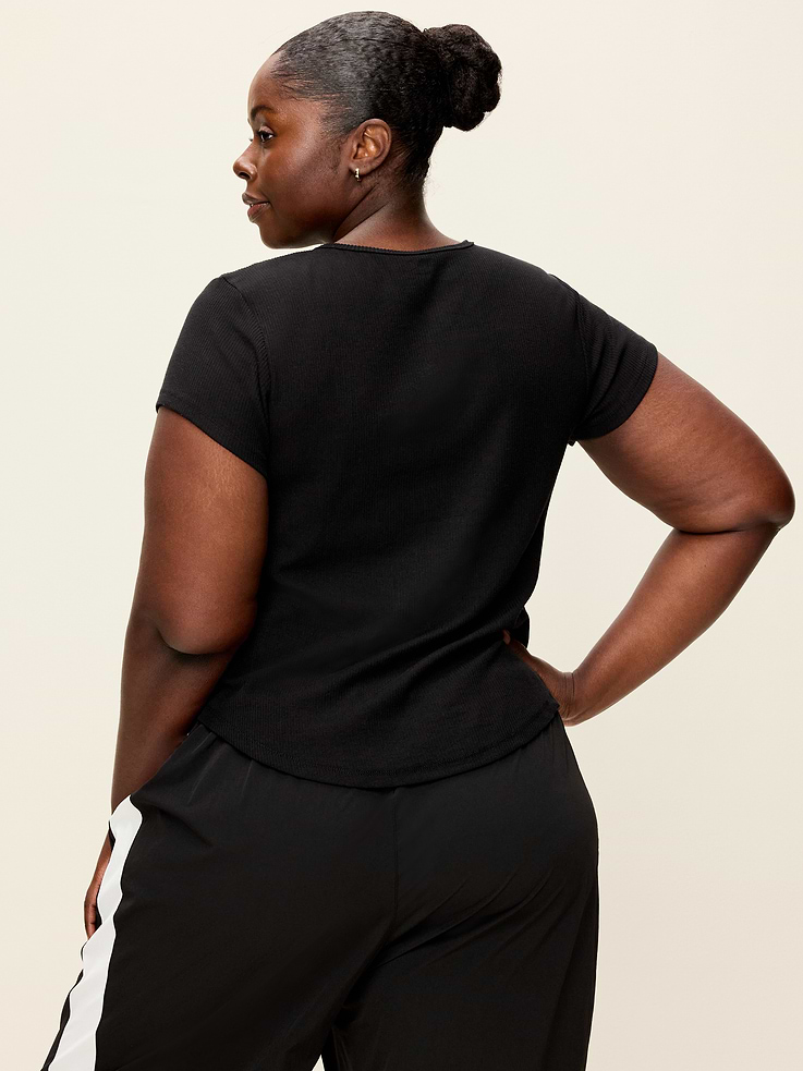 Image 9 of 10, CloudLite Crew-Neck Ribbed T-Shirt