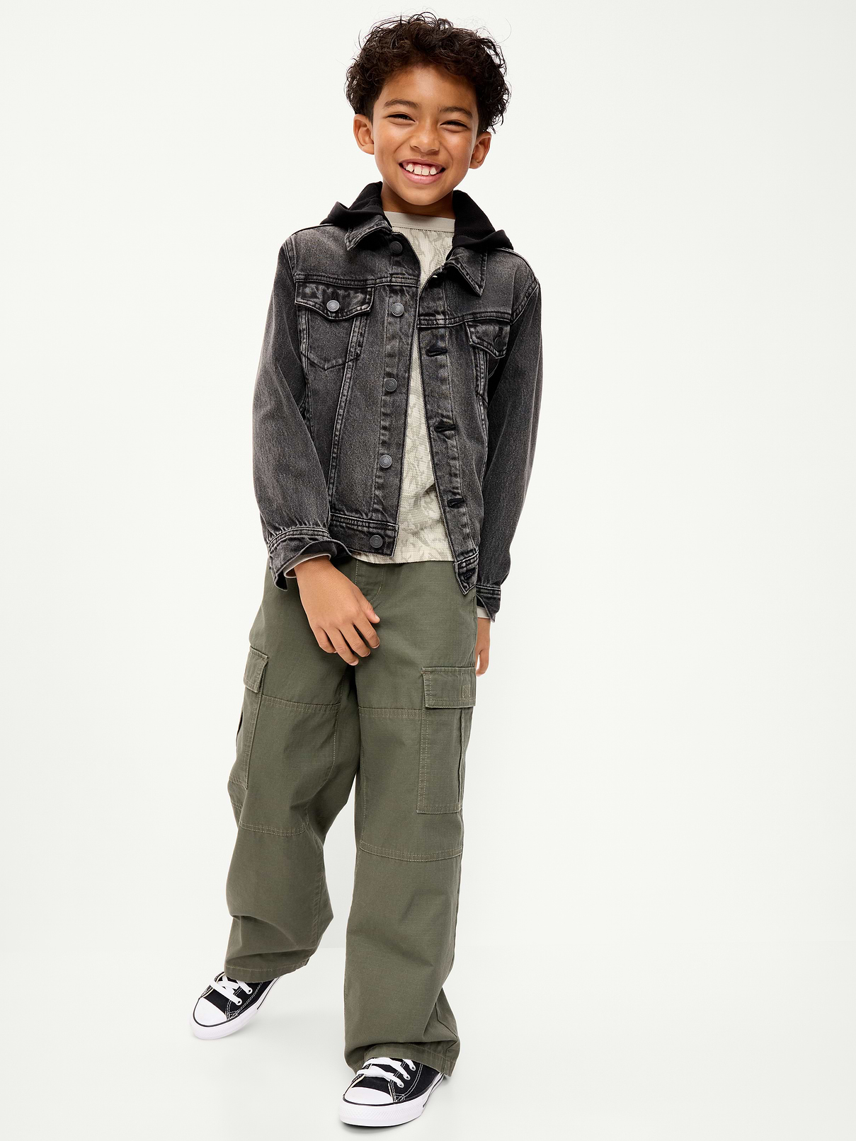 Image 3 of 3, Baggy Cargo Ripstop Pants for Boys