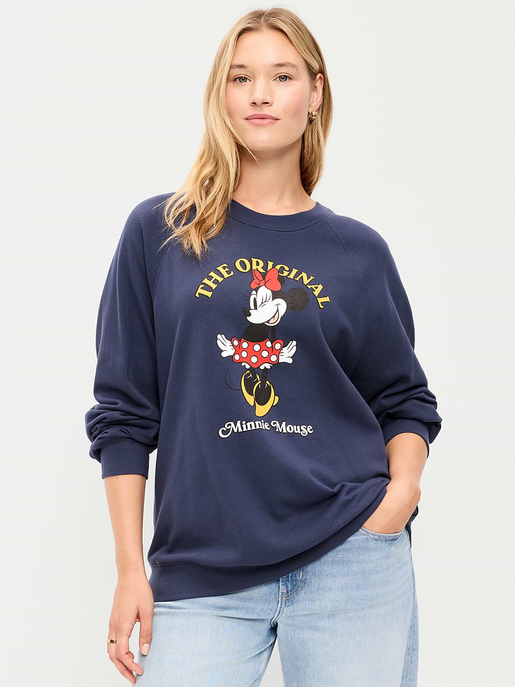 Image 4 of 9, Old Navy x Disney Minnie Mouse Oversized Raglan Sweatshirt for Women