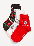 Image 1 of 2, pack includes 3 pairs of socks with varying licensed graphics, rib-knit openings, notched seams for comfort, © Disney, Product #911013