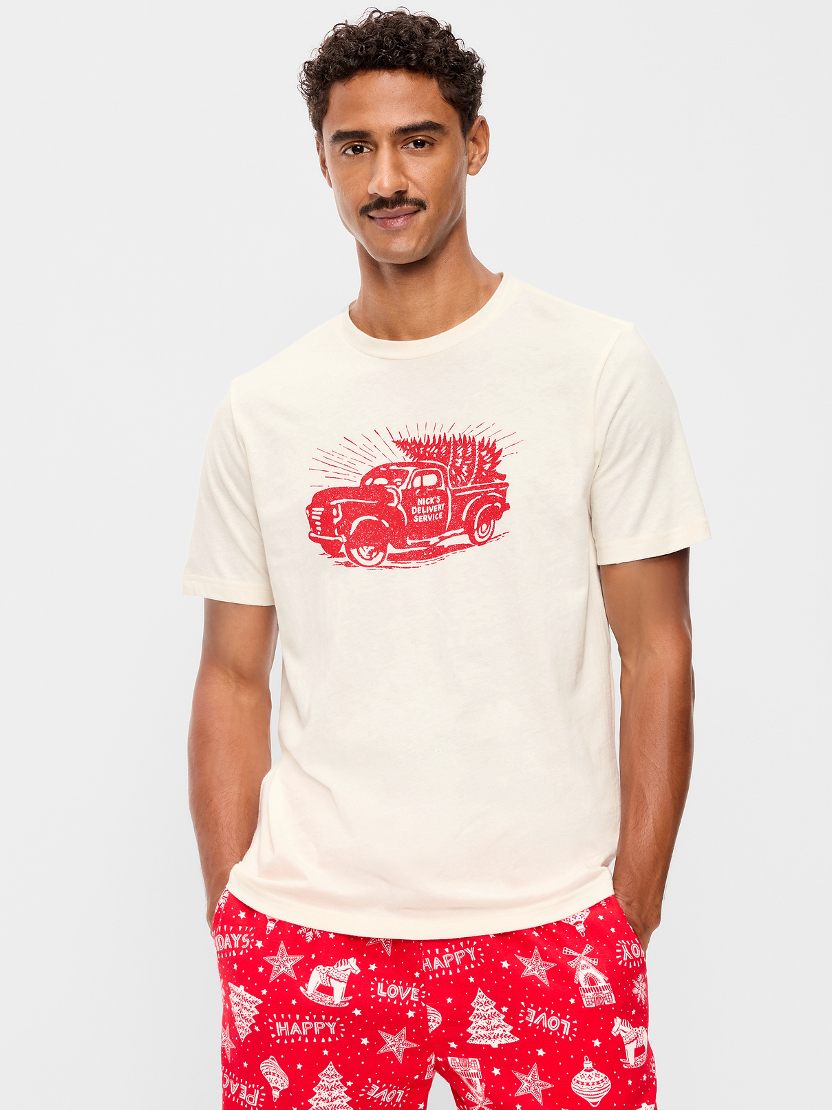 Image 1 of 3, rib-knit crew neck, short sleeves, graphic varies by color, Product #909610