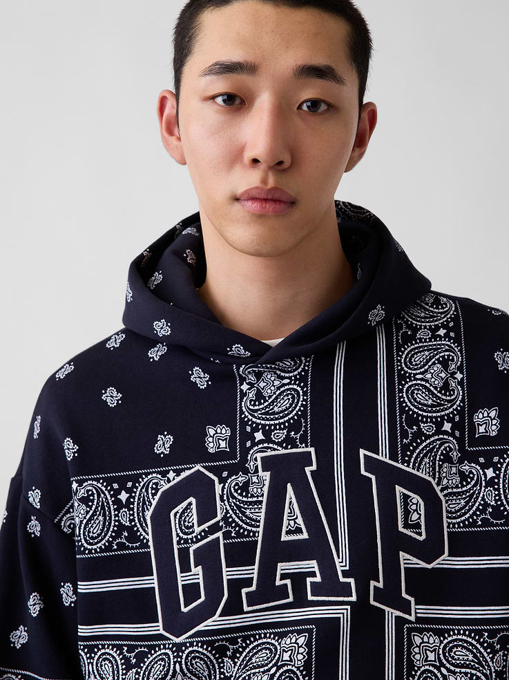 Image 5 of 8, Adult VintageSoft Bandana Oversized Logo Hoodie