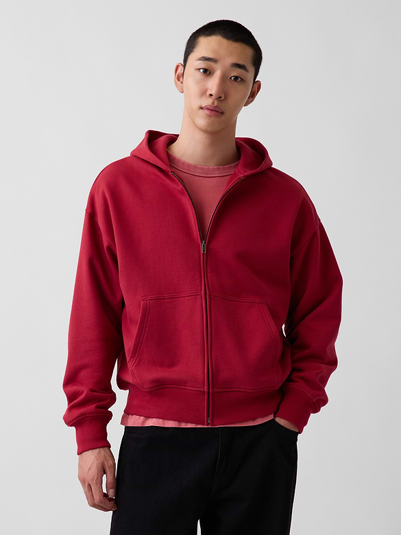 Adult Heavyweight Oversized Zip Hoodie