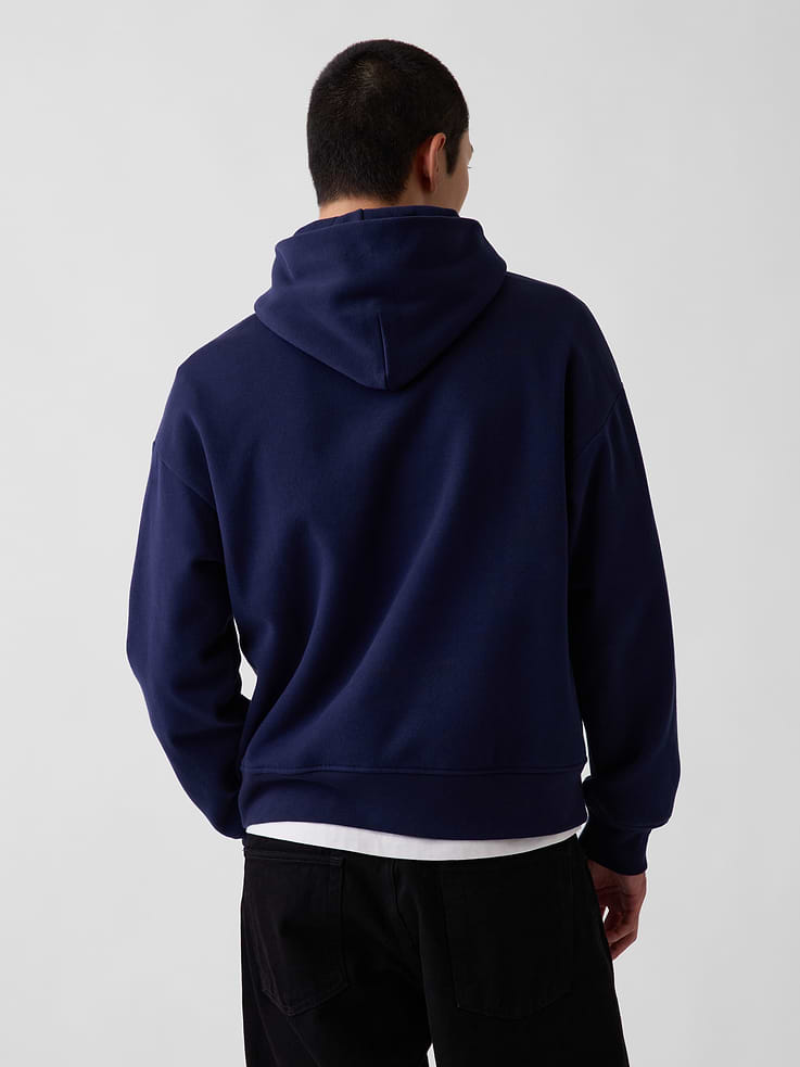 Image 3 of 5, VintageSoft Oversized Happy Stripe Logo Hoodie