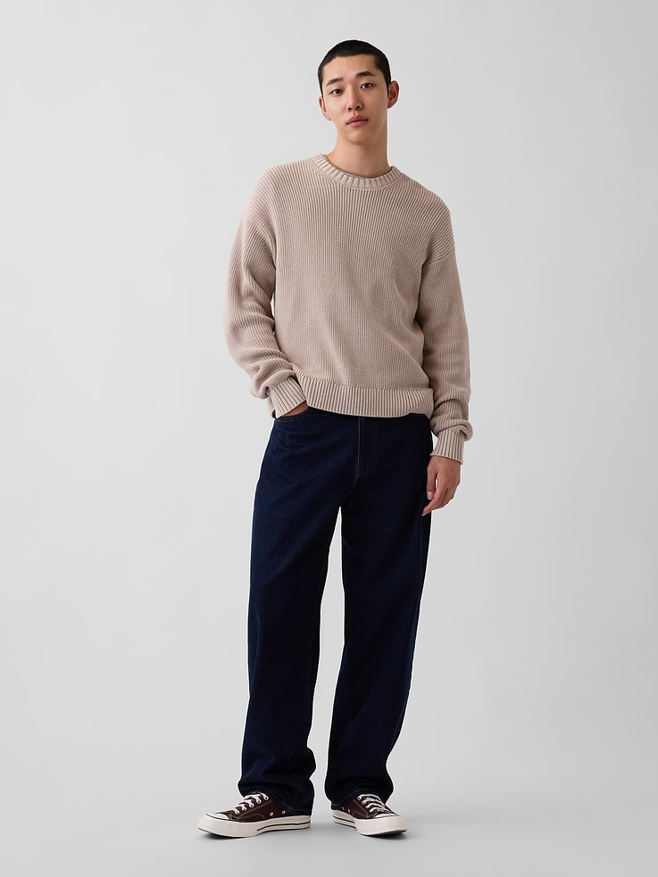 Image 2 of 5, Relaxed Shaker Sweater